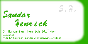 sandor henrich business card